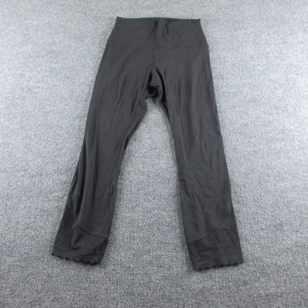 Lululemon Leggings Womens 6 Black High Rise Ankle Running Yoga Athleisure